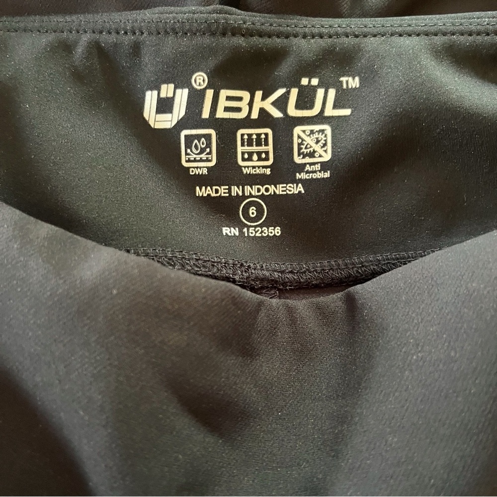NWT IBKUL Solid Knot Black Ankle Pants - Picture 8 of 9
